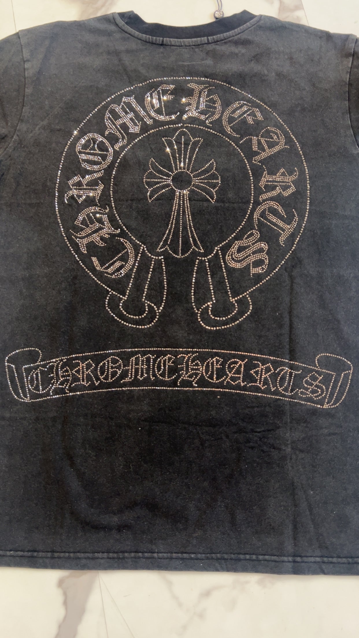 Rhinestone long sleeve T shirt