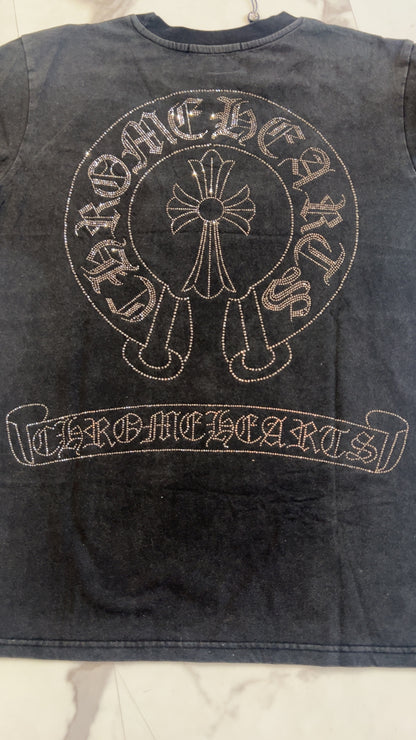 Rhinestone long sleeve T shirt